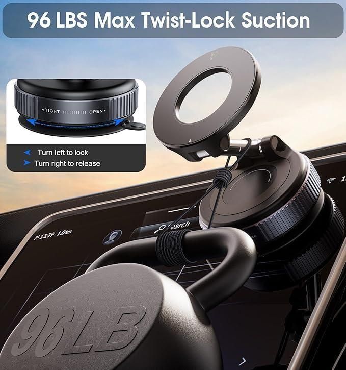 360° vacuum suction Phone Holder